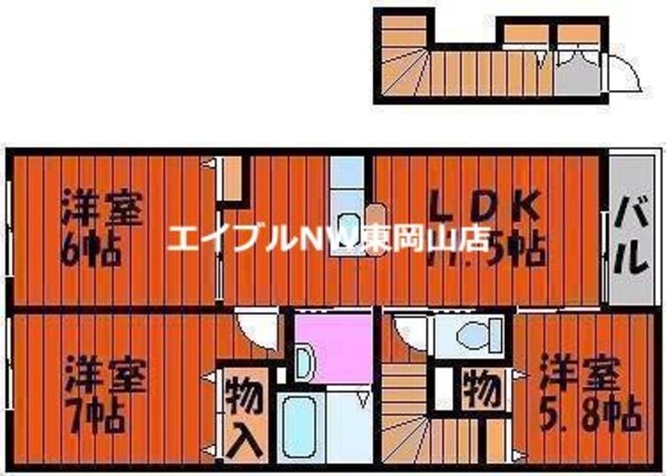 ラ・ヴィータ高屋　五番館の物件間取画像